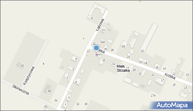 Strzała, Krótka, 35, mapa Strzała