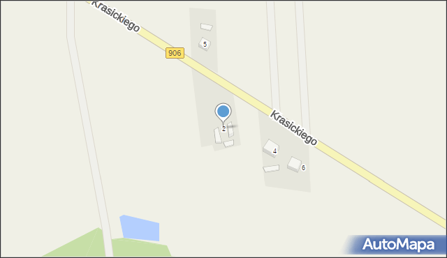 Strzebiń, Krasickiego, 2, mapa Strzebiń