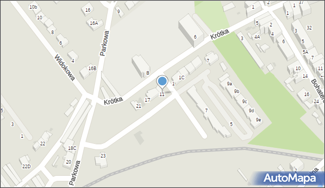 Strzegom, Krótka, 11, mapa Strzegom