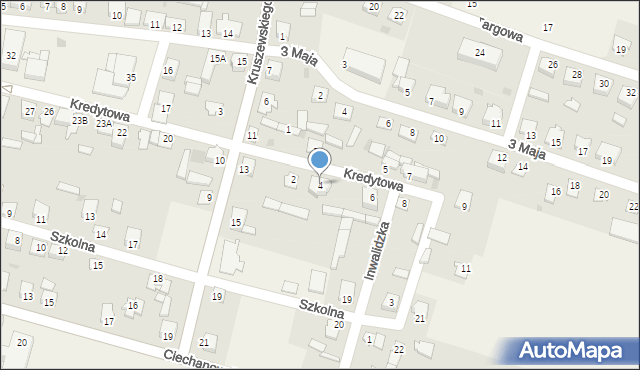 Strzegowo, Kredytowa, 4, mapa Strzegowo