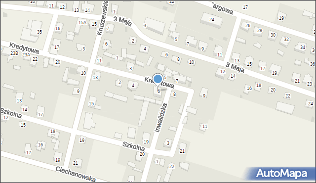 Strzegowo, Kredytowa, 6, mapa Strzegowo