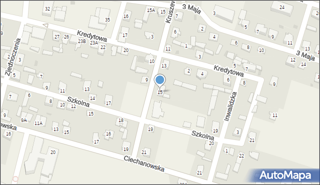 Strzegowo, Kruszewskiego-Kruka, gen., 15, mapa Strzegowo