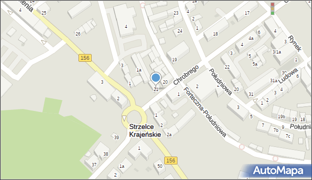 Strzelce Krajeńskie, Króla Bolesława Chrobrego, 21, mapa Strzelce Krajeńskie