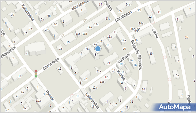 Strzelce Krajeńskie, Króla Bolesława Chrobrego, 8a, mapa Strzelce Krajeńskie