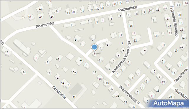 Strzelce Krajeńskie, Królowej Jadwigi, 1, mapa Strzelce Krajeńskie