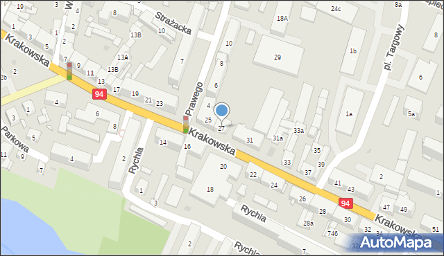 Strzelce Opolskie, Krakowska, 27, mapa Strzelce Opolskie