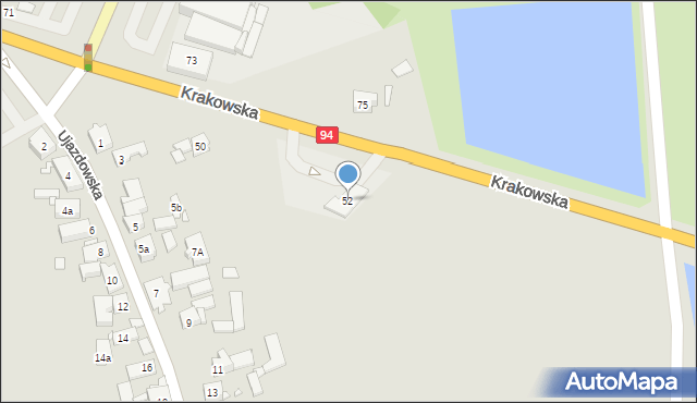 Strzelce Opolskie, Krakowska, 52, mapa Strzelce Opolskie