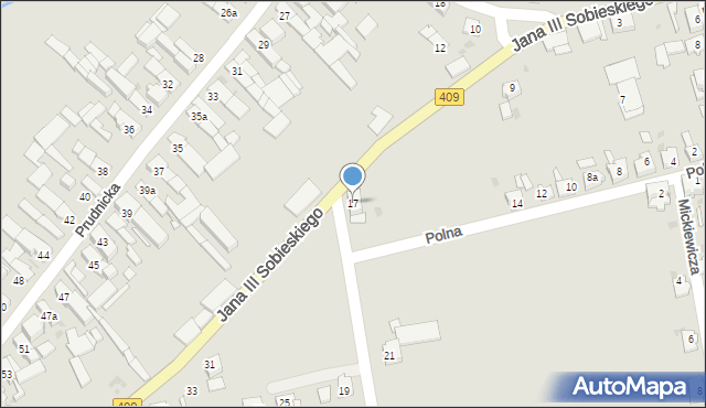 Strzeleczki, Króla Jana III Sobieskiego, 17, mapa Strzeleczki
