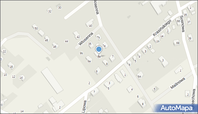 Strzelin, Krasińskiego Jana, 8a, mapa Strzelin