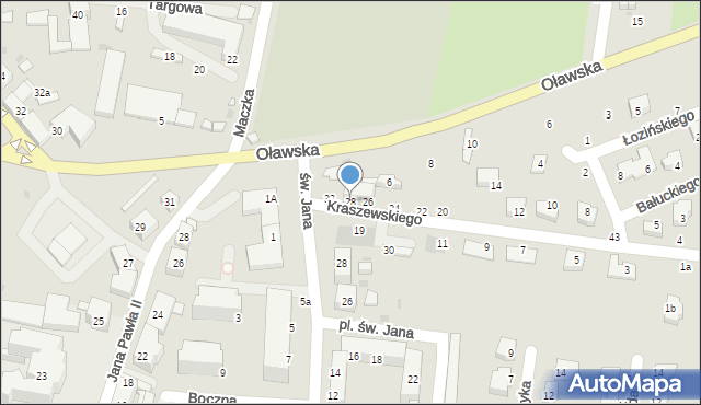 Strzelin, Kraszewskiego Józefa Ignacego, 28, mapa Strzelin