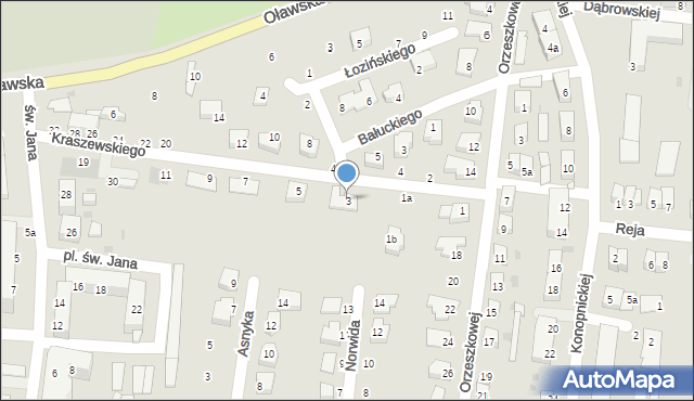 Strzelin, Kraszewskiego Józefa Ignacego, 3, mapa Strzelin