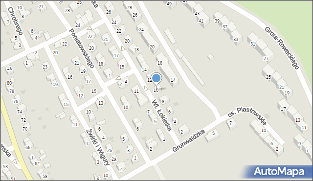 Strzelin, Króla Władysława Łokietka, 10, mapa Strzelin