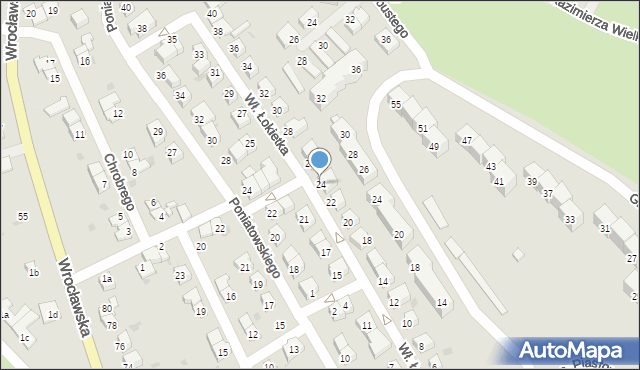 Strzelin, Króla Władysława Łokietka, 24, mapa Strzelin