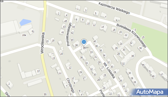 Strzelin, Króla Władysława Łokietka, 35, mapa Strzelin