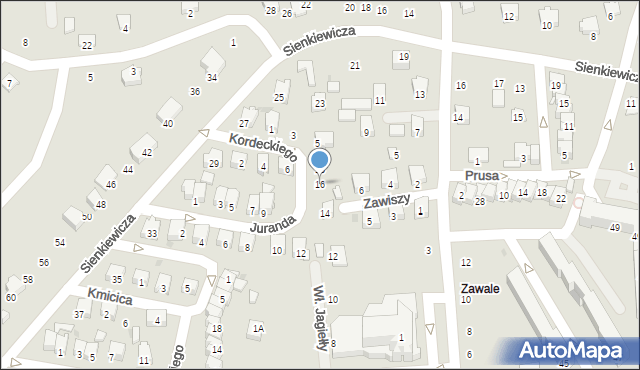 Strzyżów, Króla Władysława Jagiełły, 16, mapa Strzyżów