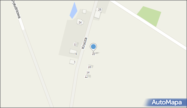 Sucha Górna, Krucza, 22, mapa Sucha Górna