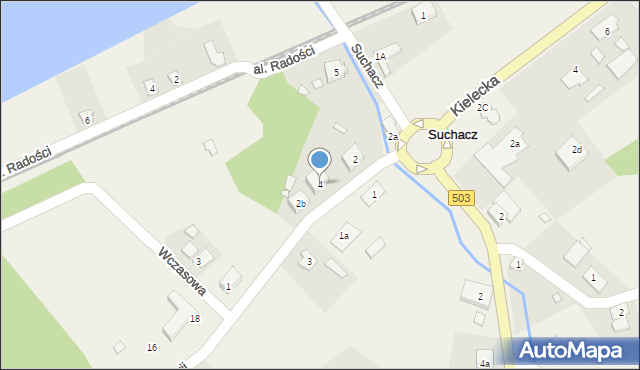 Suchacz, Królowej Marii, 4, mapa Suchacz