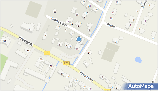 Sulechów, Kruszyna, 11A, mapa Sulechów