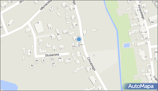 Sulęcin, Króla Bolesława Chrobrego, 11, mapa Sulęcin