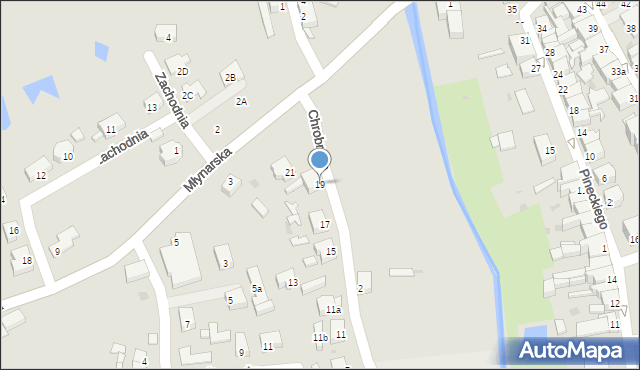 Sulęcin, Króla Bolesława Chrobrego, 19, mapa Sulęcin