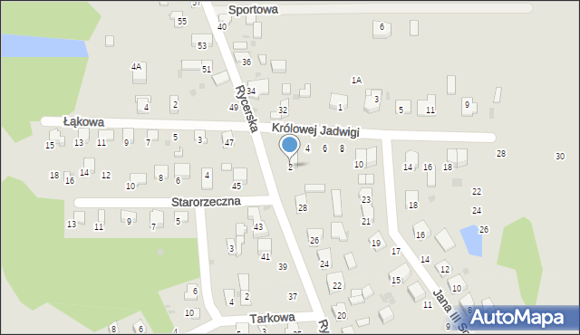 Sulejów, Królowej Jadwigi, 2, mapa Sulejów