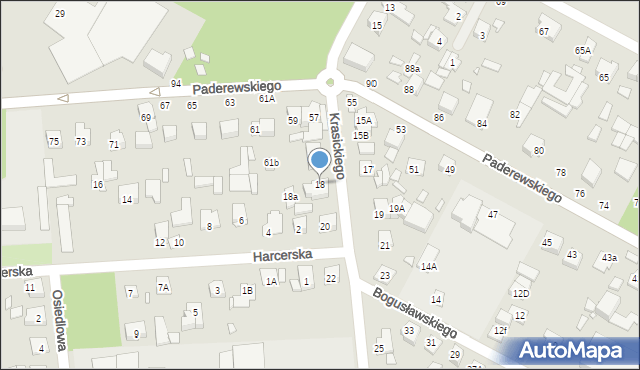 Sulejówek, Krasickiego Ignacego, bp., 18, mapa Sulejówek