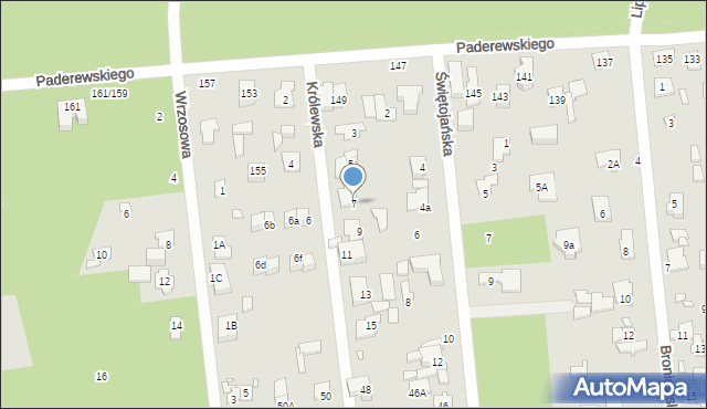Sulejówek, Królewska, 7, mapa Sulejówek