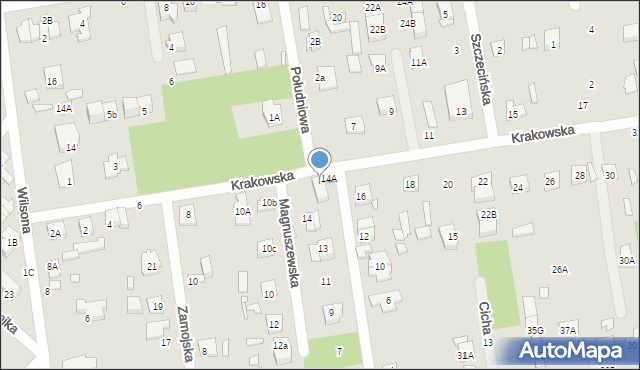 Sulejówek, Krakowska, 14B, mapa Sulejówek