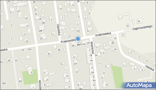 Sulejówek, Krakowska, 38A, mapa Sulejówek