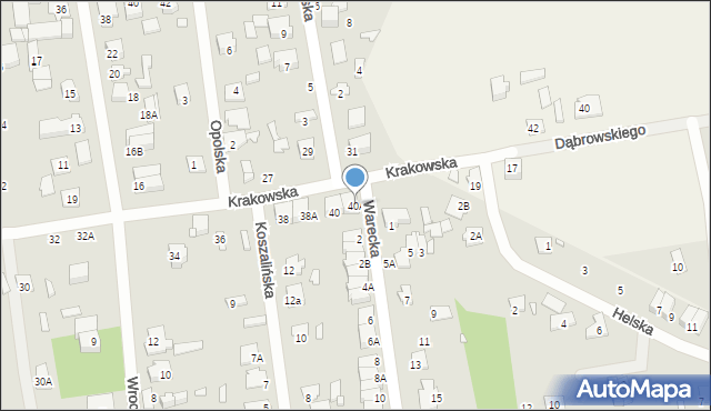 Sulejówek, Krakowska, 40A, mapa Sulejówek