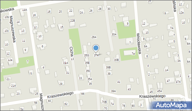 Sulejówek, Kraszewskiego, 37A, mapa Sulejówek