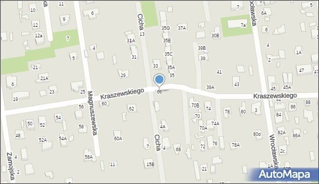 Sulejówek, Kraszewskiego, 66, mapa Sulejówek