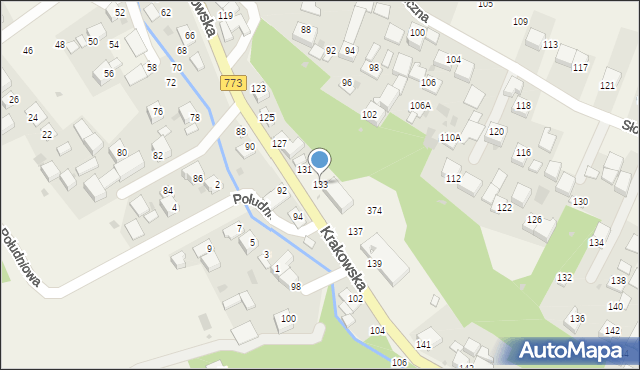 Sułoszowa, Krakowska, 133, mapa Sułoszowa