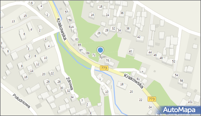 Sułoszowa, Krakowska, 73, mapa Sułoszowa