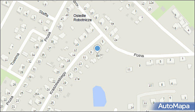 Susz, Kraszewskiego Józefa Ignacego, 9A, mapa Susz
