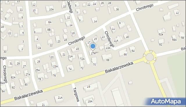 Suwałki, Króla Bolesława Chrobrego, 17A, mapa Suwałk