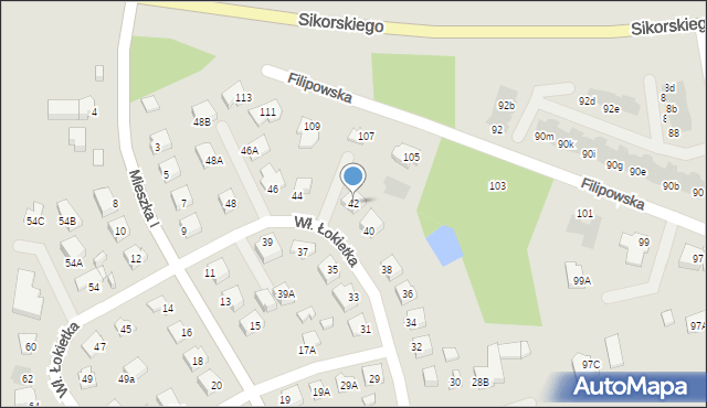 Suwałki, Króla Władysława Łokietka, 42, mapa Suwałk