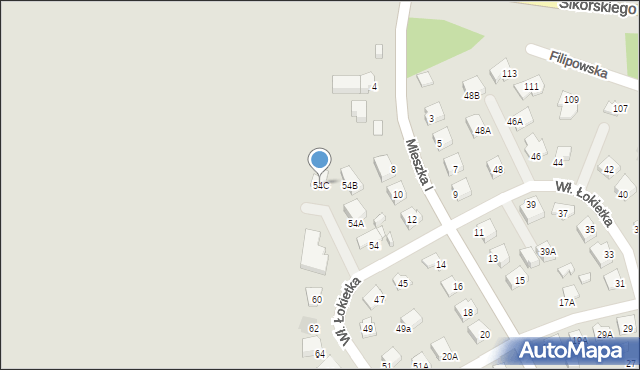 Suwałki, Króla Władysława Łokietka, 54C, mapa Suwałk