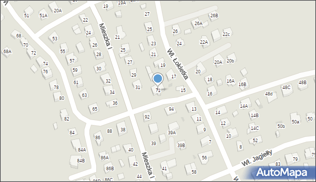 Suwałki, Króla Władysława Łokietka, 71, mapa Suwałk