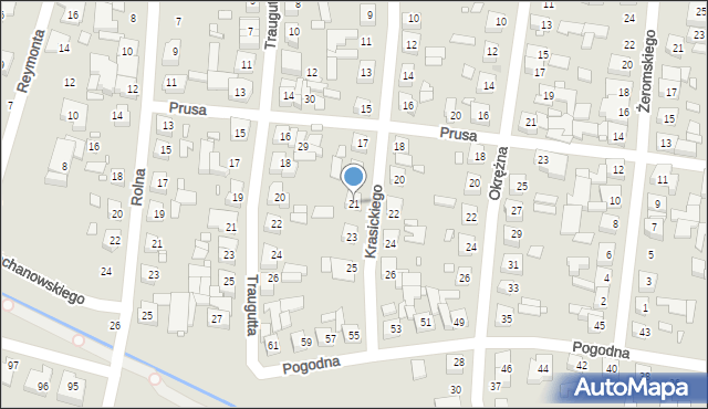 Swarzędz, Krasickiego Ignacego, bp., 21, mapa Swarzędz