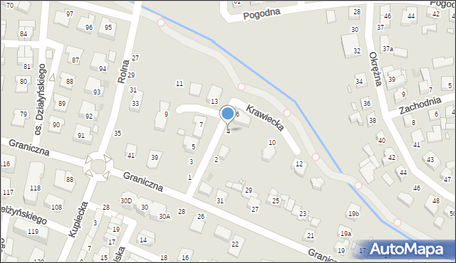 Swarzędz, Krawiecka, 4, mapa Swarzędz