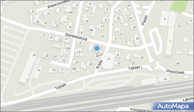 Swarzędz, Kręta, 14, mapa Swarzędz