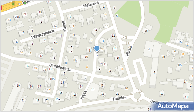 Swarzędz, Kręta, 7, mapa Swarzędz