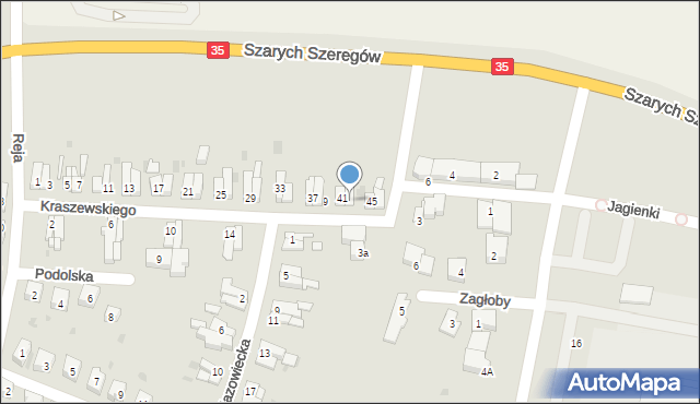 Świdnica, Kraszewskiego Józefa Ignacego, 43, mapa Świdnicy