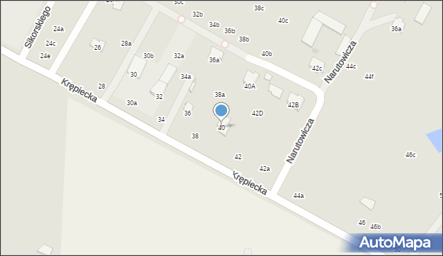 Świdnik, Krępiecka, 40, mapa Świdnika