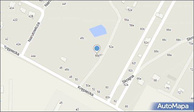Świdnik, Krępiecka, 50b, mapa Świdnika