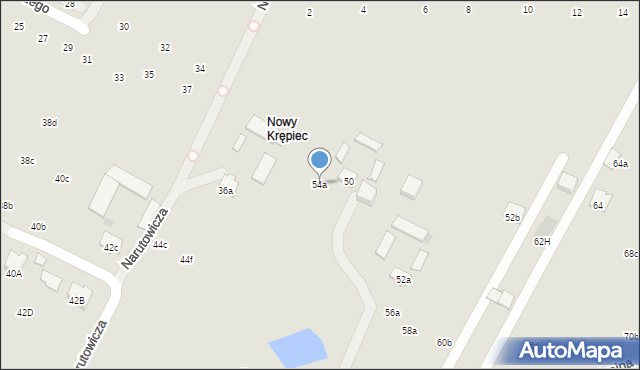 Świdnik, Krępiecka, 54a, mapa Świdnika