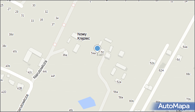 Świdnik, Krępiecka, 54b, mapa Świdnika