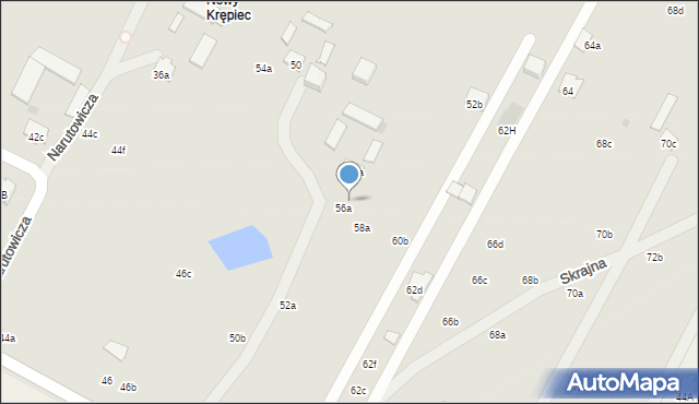 Świdnik, Krępiecka, 56b, mapa Świdnika