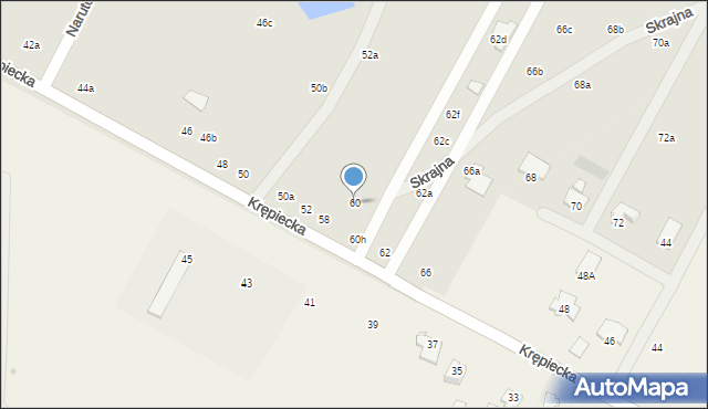 Świdnik, Krępiecka, 60, mapa Świdnika